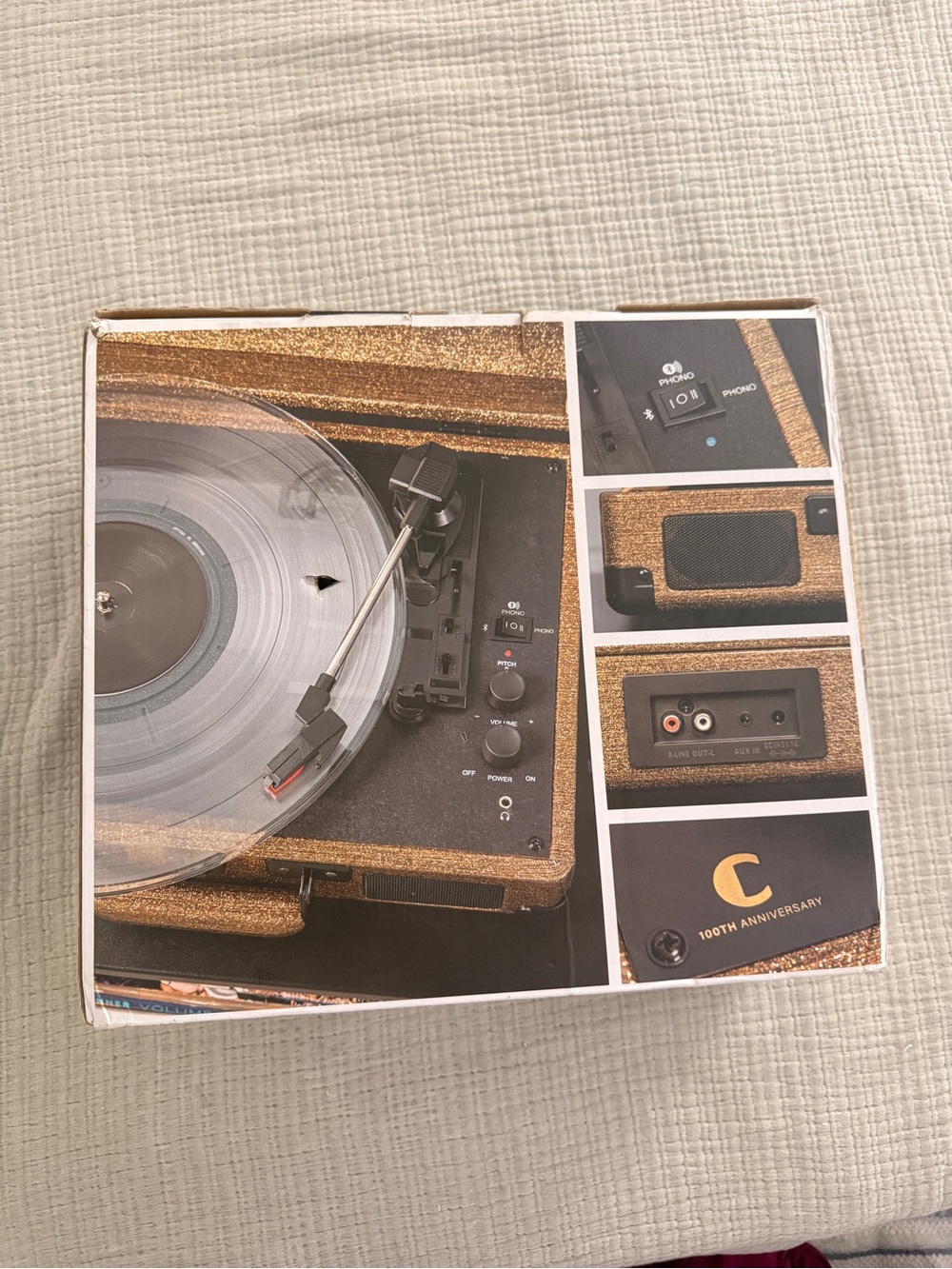 Crosley Gold Glitter Portable Turntable
